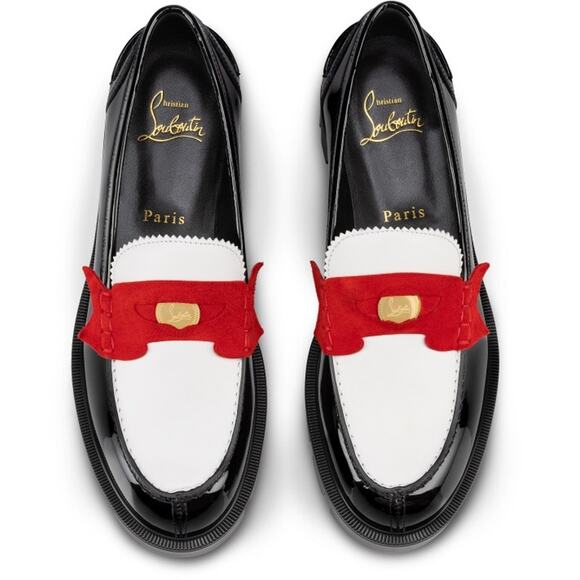 CHRISTIAN LOUBOUTIN The Penny Lug Loafer Multicolor Leather Women's 36/US 6 - Picture 1 of 11